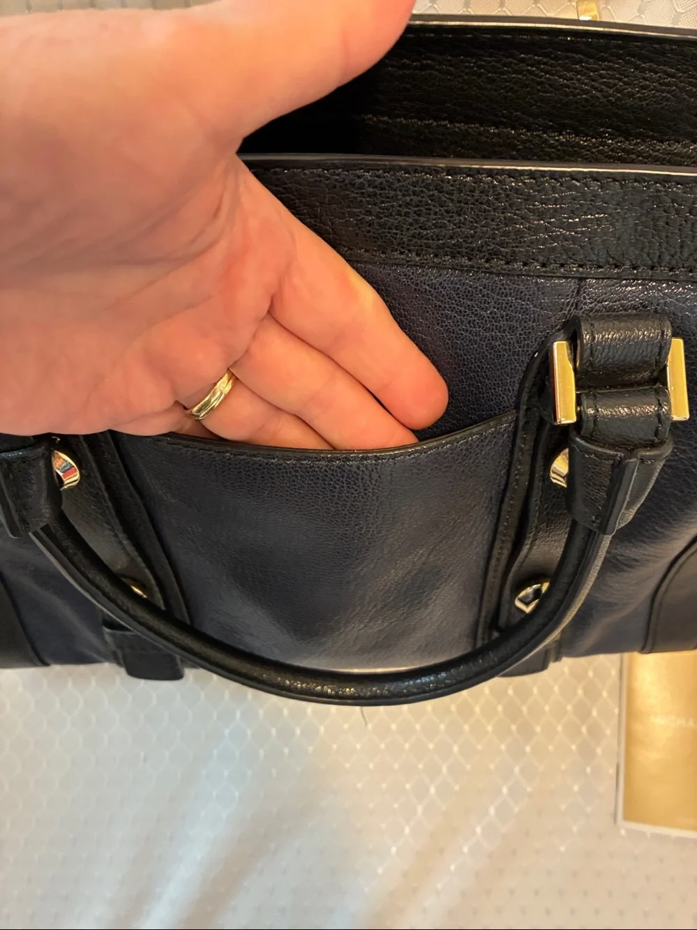 Michael Kors Collins Studded Medium Luxe Satchel Like New!!